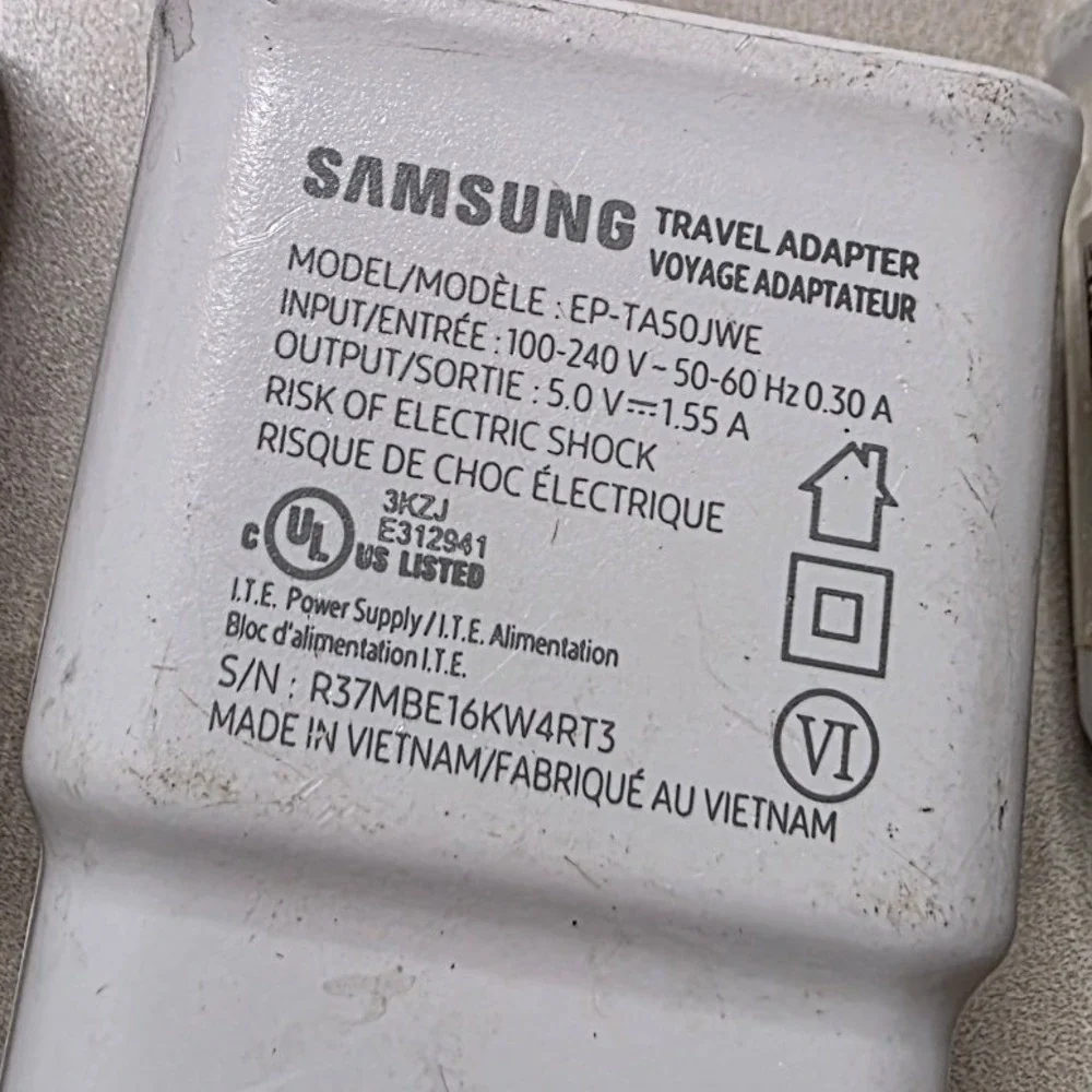 Samsung Wall Charger Lot 8 Adapter Blocks EP-TA20JWE EP-TA50JWE 3 USB Cables Z4